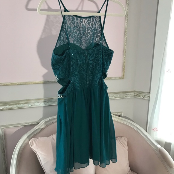 Dark Teal Homecoming Dress - Picture 2 of 6
